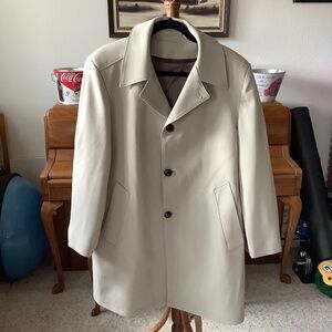 Vintage CASUALCRAFT of New York Polyester OVERCOAT Trench Mens 40R Denby